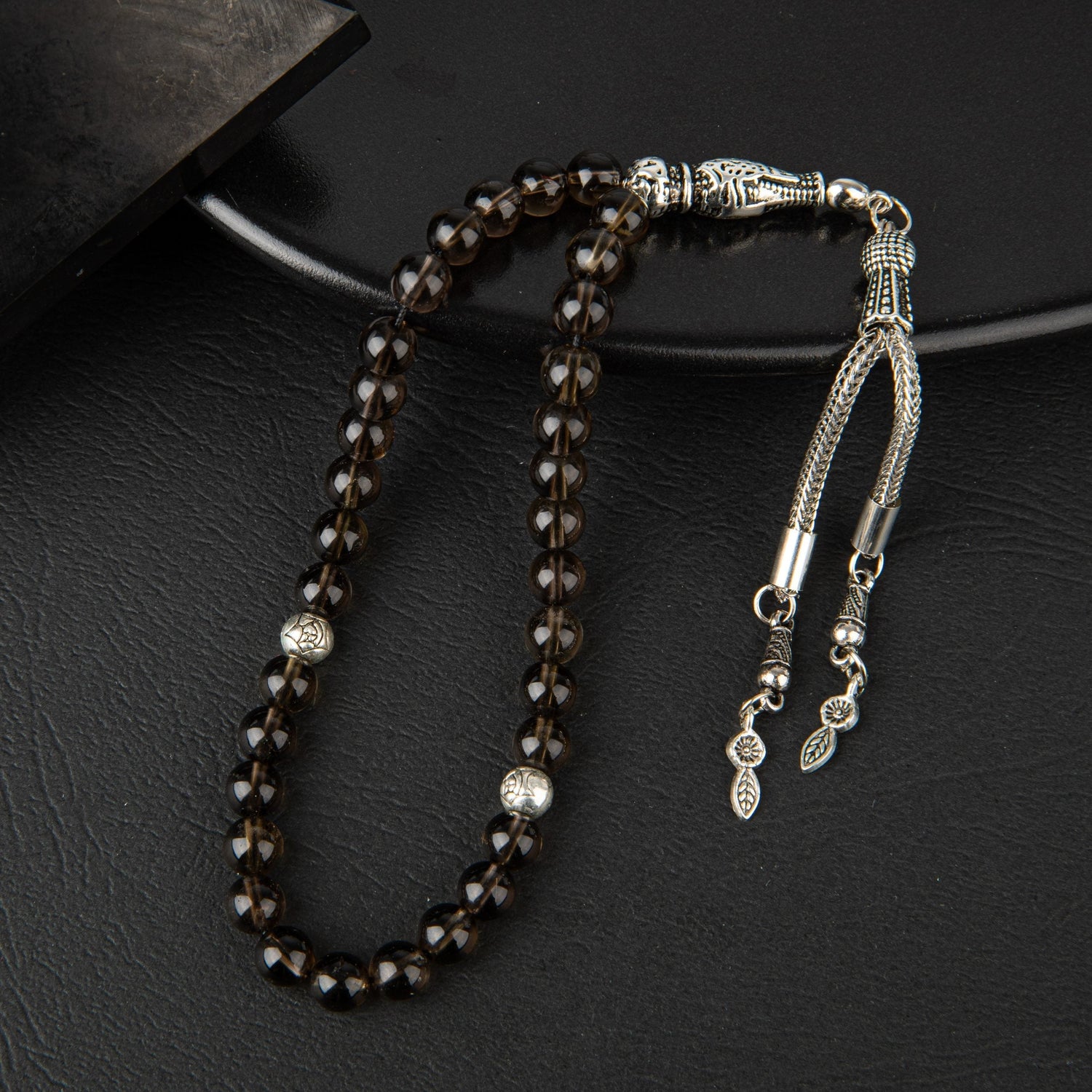 Dumanlı Kuvars Doğal Taş Tesbih 33lük - 6mm