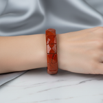 Dragon Jasper Doğal Taş Balık Sırtı Geniş Kesim Bileklik – Unisex El İşçiliği