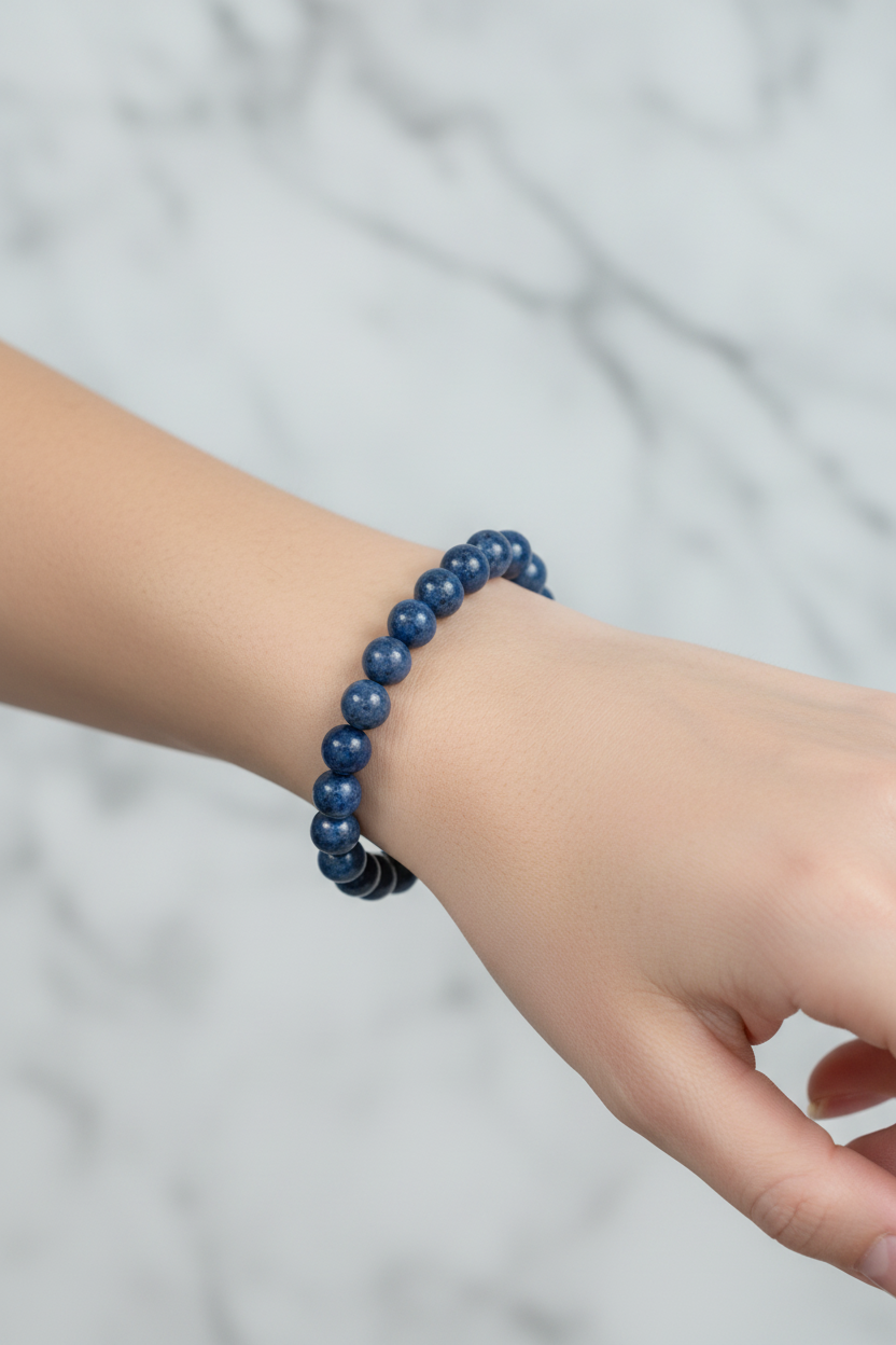 Dumortierit 10mm Doğal Taş Bileklik