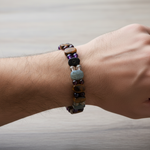 Akrep Burcu Doğal Taş Bileklik – Ametist, Granat Lal, Obsidyen, Kaplan Gözü, Labradorit & Sitrin