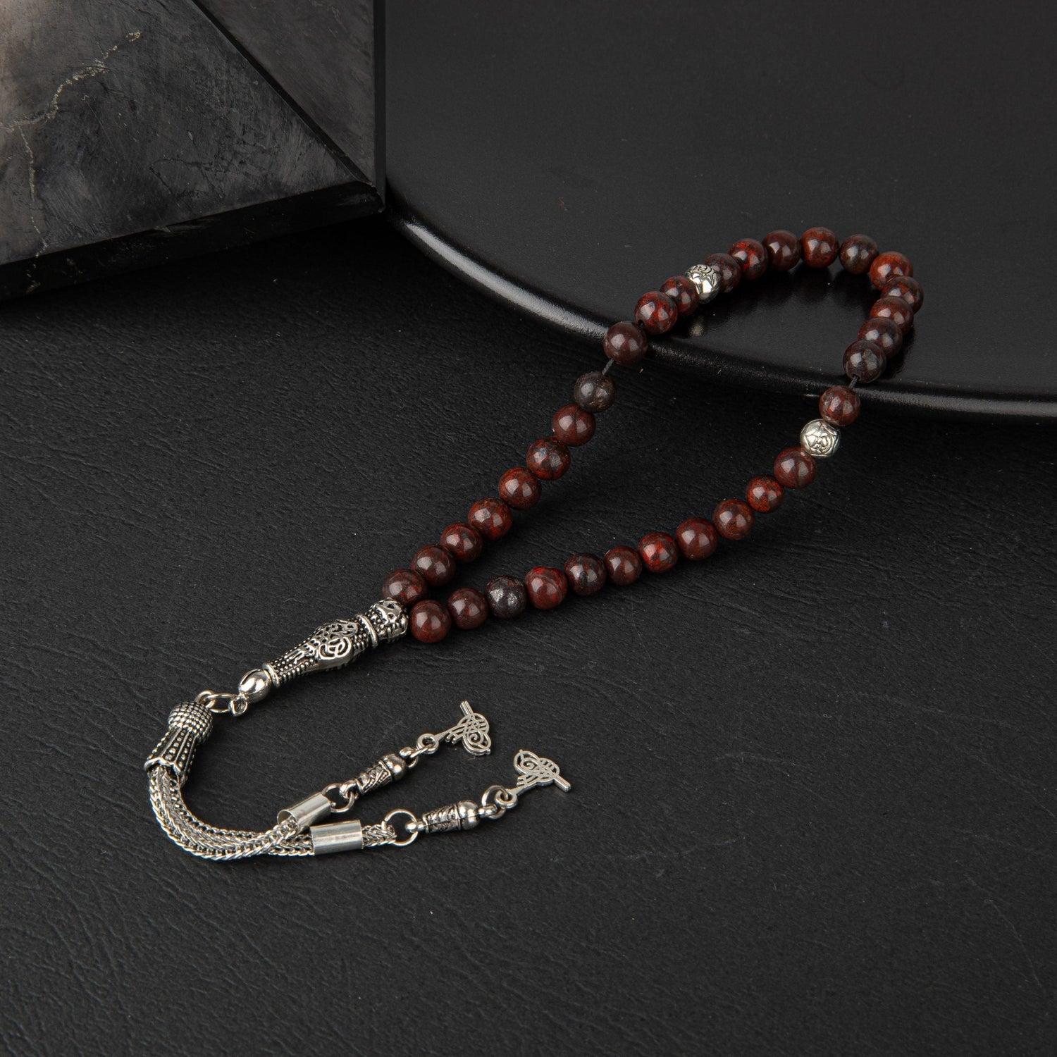 Dragon Jasper Doğal Taş Tesbih 33lük - 6mm