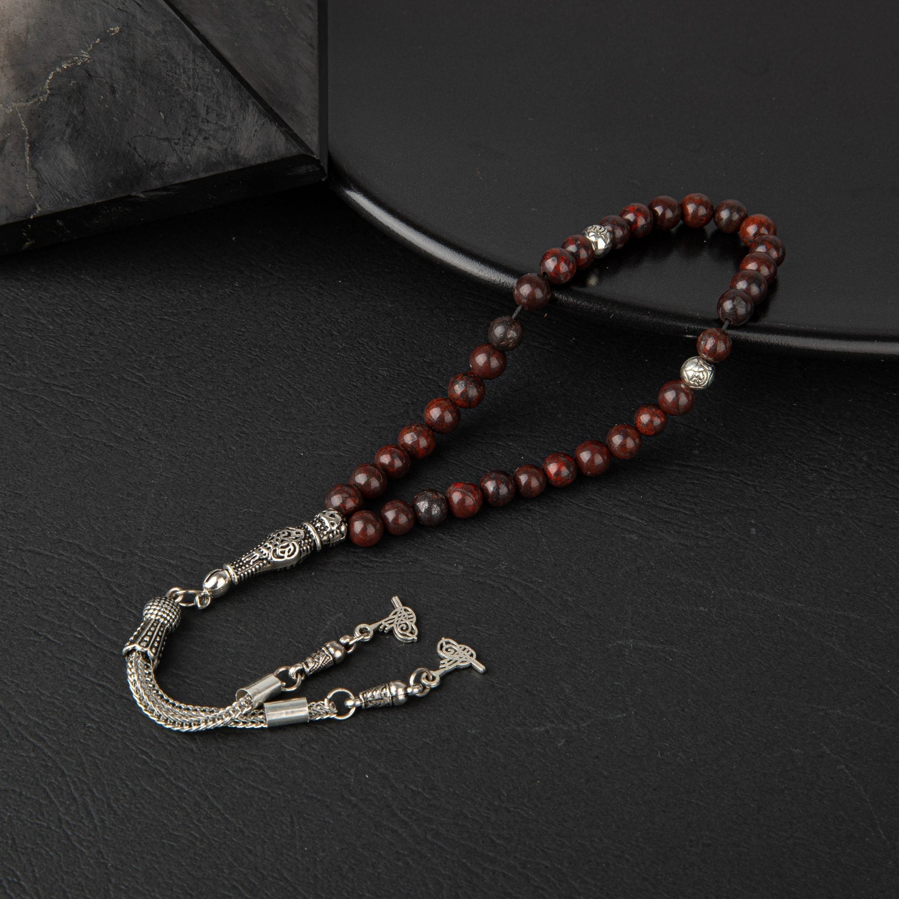 Dragon Jasper Doğal Taş Tesbih 33lük - 6mm