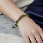 Yeşim 6 mm Merdiven Kapama Doğal Taş Bileklik – El İşçiliği