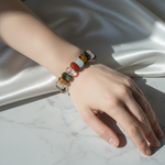 İkizler Burcu Doğal Taş Bileklik – Akuamarin, Kaplan Gözü, Kristal Kuvars, Labradorit, Obsidyen & Yeşim