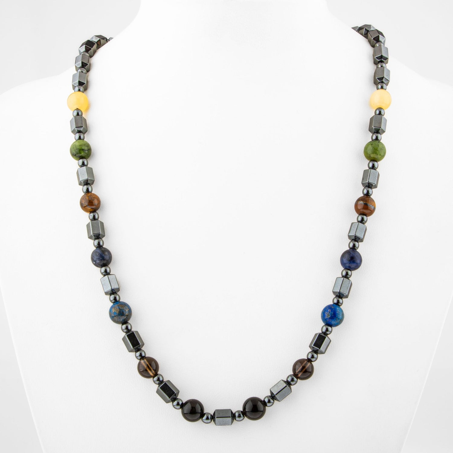 Erkek Öğrenci Hematit Doğal Taş Kolye