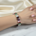 Koç Burcu Doğal Taş Bileklik – Akuamarin, Ametist, Granat Lal, Jasper, Akik, Pembe Kuvars, Sitrin & Aventurin