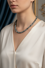 Kedi Gözü 6 mm Dizi Doğal Taş Kolye – Özel Tasarım