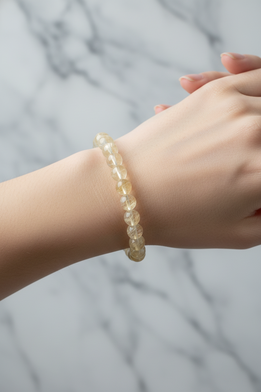 Sitrin 8mm Doğal Taş Bileklik