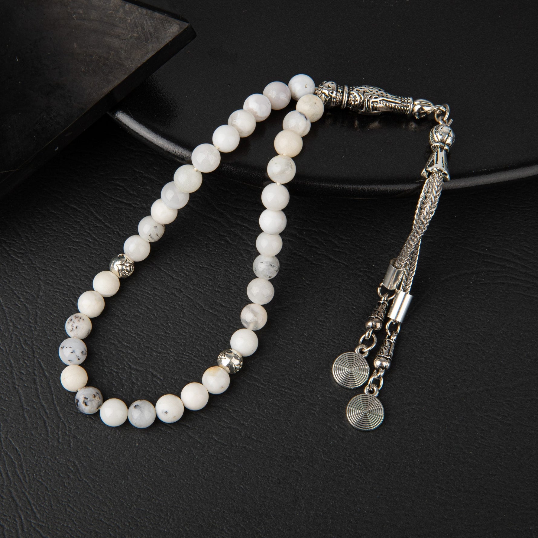 Süt Opal Doğal Taş Tesbih 33lük - 6mm