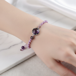 Ametist Doğal Taş Makrome Bileklik – Özel Tasarım