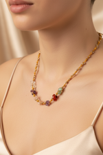 Sertifikalı Koç Burcu Doğal Taş Makrome Örme Kolye | Pirtash | Özel Üretim