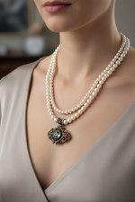 İnci Doğal Taş El İşlemesi Koleksiyon Topaz Kolye – Özel Tasarım