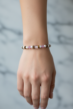 Yakut, İnci, Kaplan Gözü Gümüş Kapama Doğal Taş Bileklik