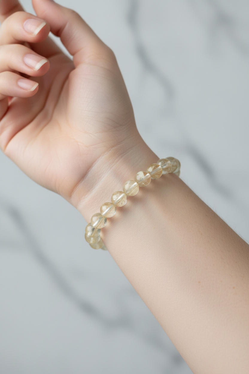 Sitrin 8mm Doğal Taş Bileklik