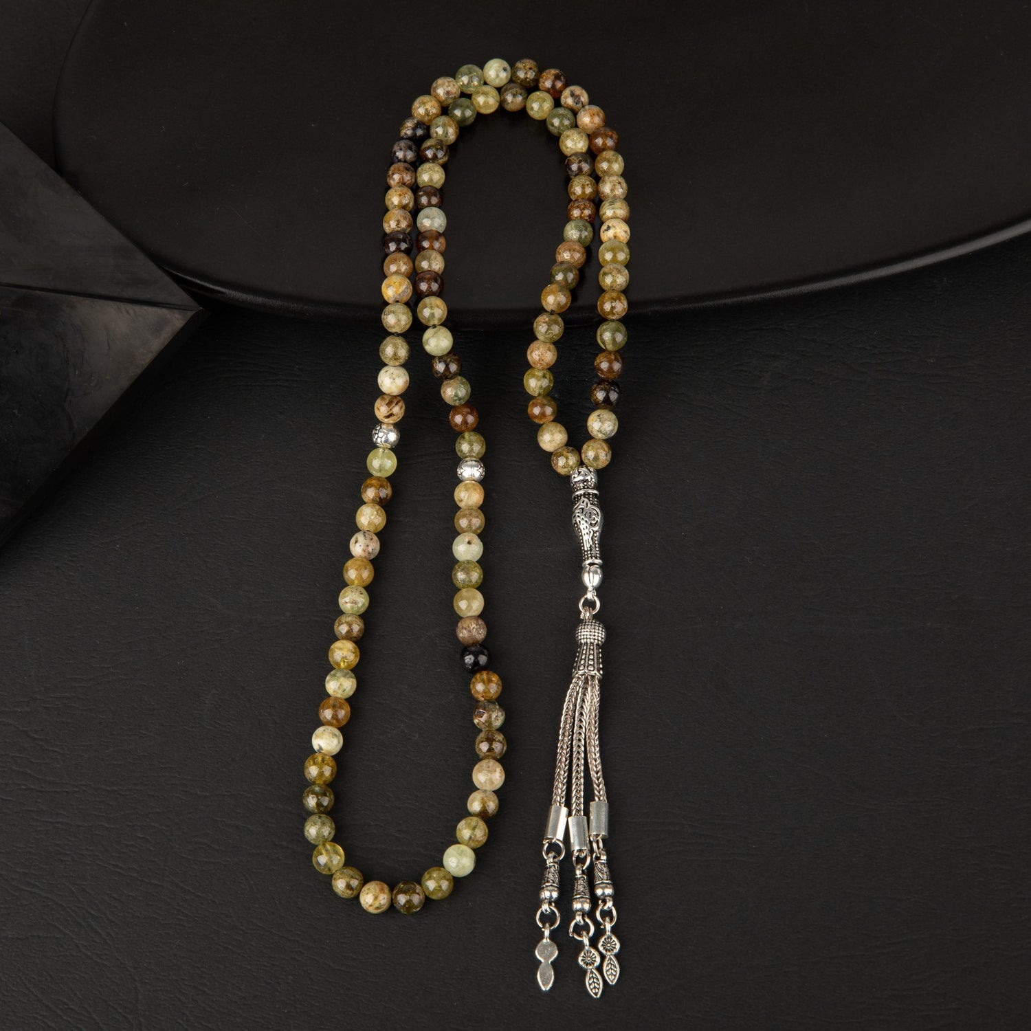 Tsavorit Lal Doğal Taş Tesbih 99luk - 6mm