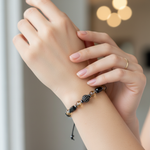 Sitrin, Hematit Doğal Taş Makrome Bileklik