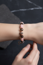 Dumanlı Kuvars ve Opal Doğal Taş Bileklik – Unisex Şık Tasarım