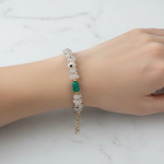 Ay Taşı & Amazonit Doğal Taş Bileklik – Özel Tasarım