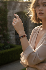 Sertifikalı Akrep Burcu Doğal Taş Çift Sıra Makrome Bileklik – 6 mm | Pirtash | Özel Üretim