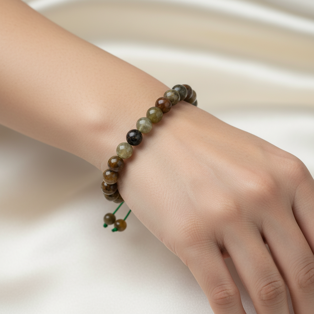 Tsavorit Lal 8 mm Merdiven Kapama Doğal Taş Bileklik – El İşçiliği