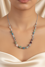 Sertifikalı Balık Burcu Doğal Taş Makrome Örme Kolye | Pirtash | Özel Üretim