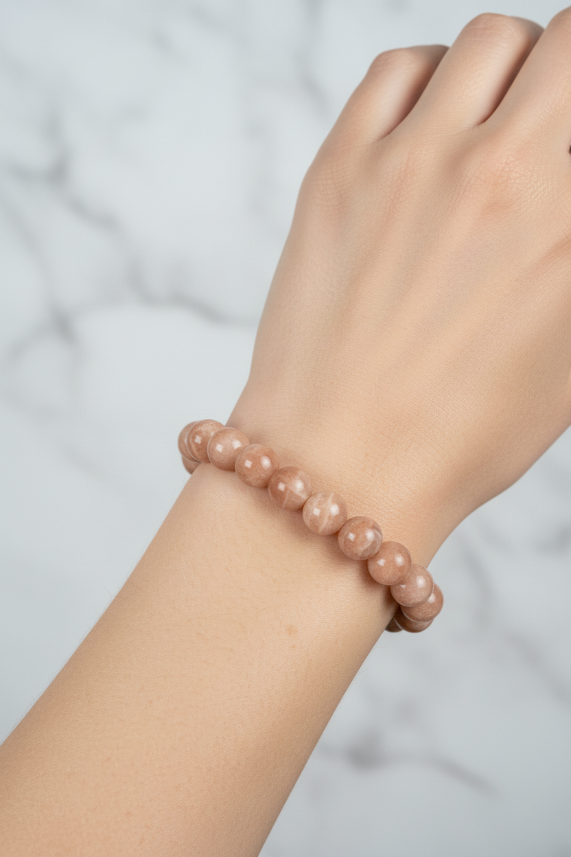 Güneş Taşı 10mm Doğal Taş Bileklik