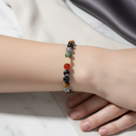 İkizler Burcu Doğal Taş Bileklik – Güneş Taşı, Kaplan Gözü, Kırmızı Akik, Kristal Kuvars, Rutilli Kuvars, Sitrin & Yeşim