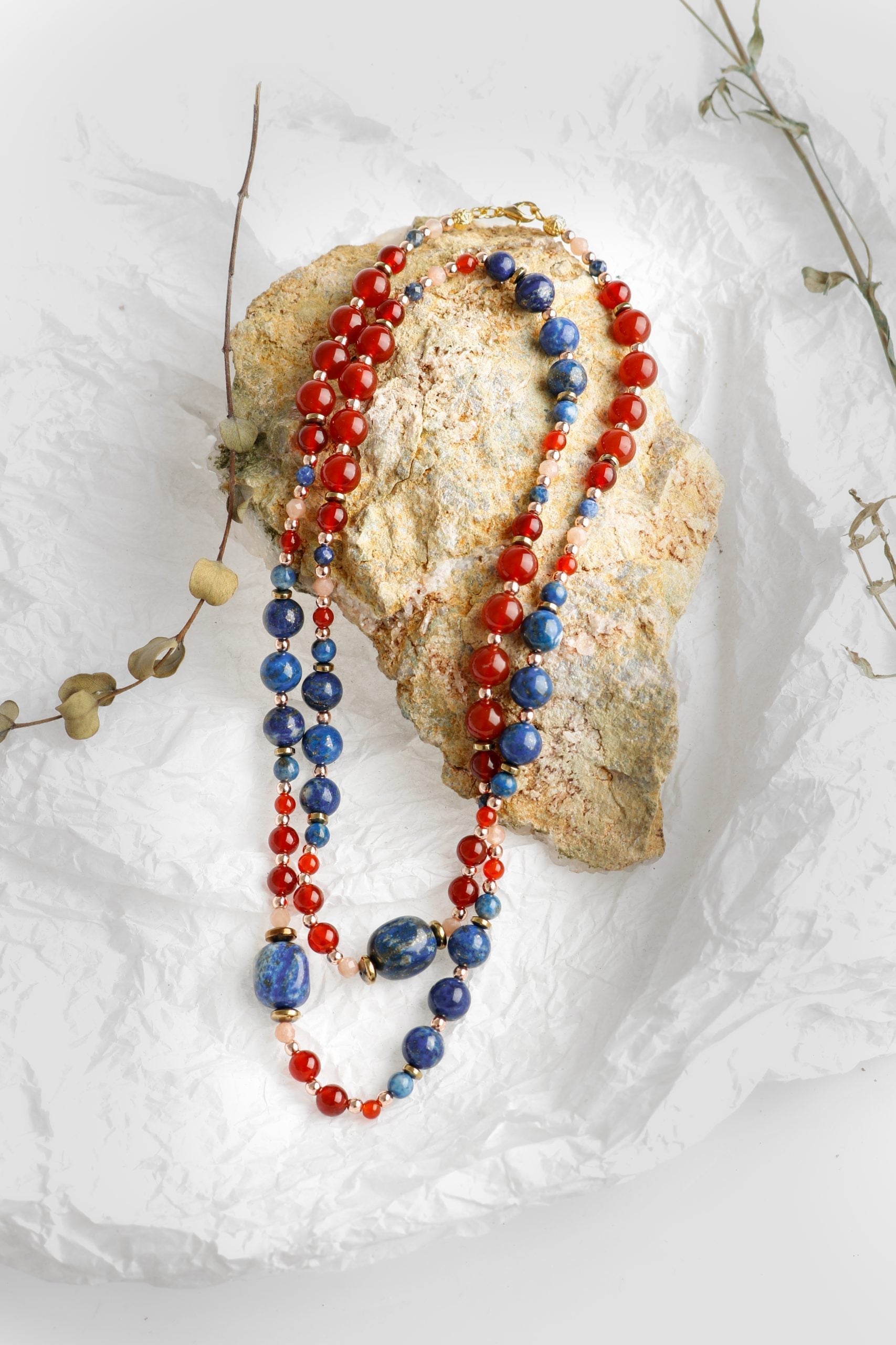 Zahira, Akik Lapis Güneş Taşı Doğal Taş Kolye