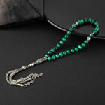 Malakit Doğal Taş Tesbih 33lük - 6mm