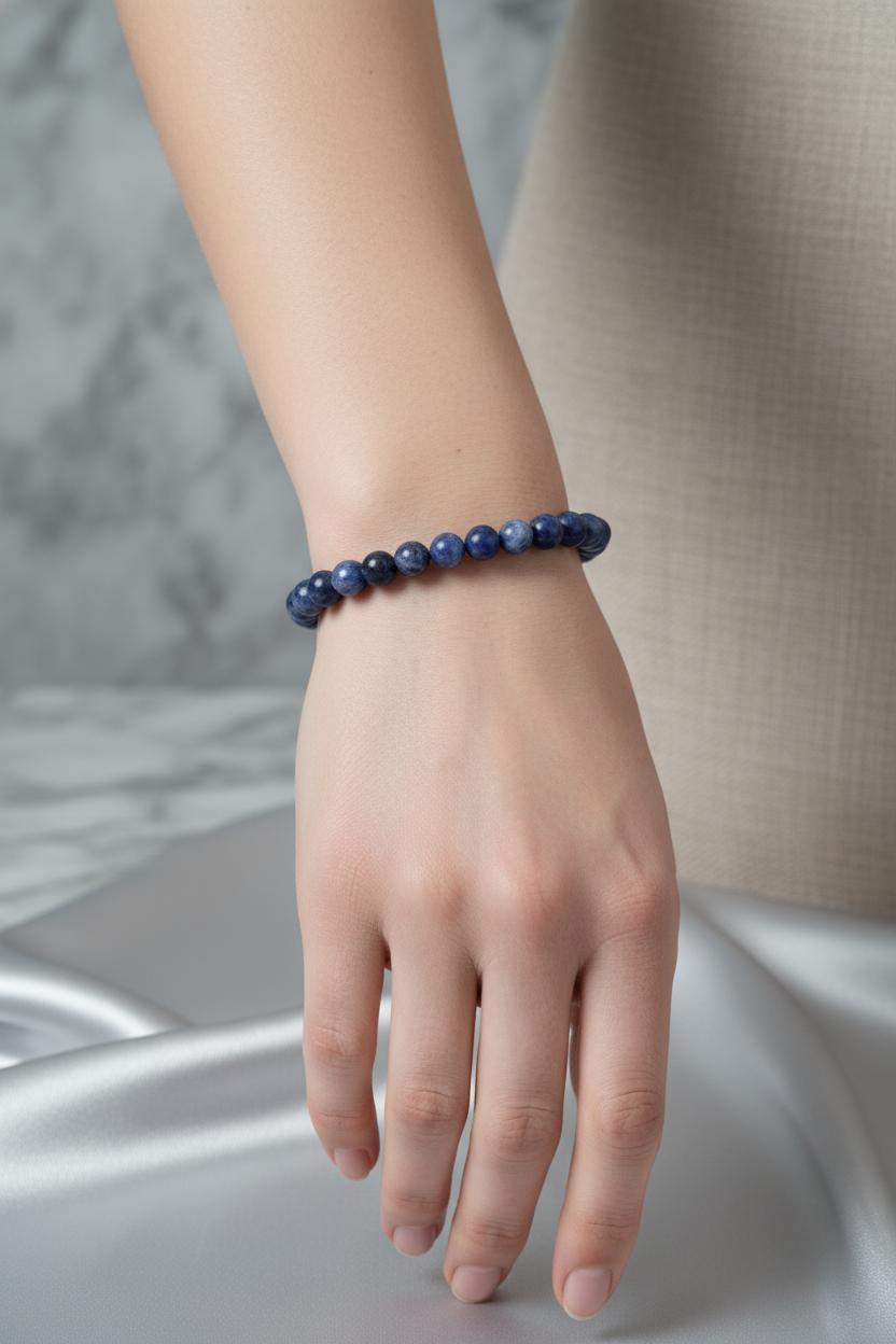 Sodalit 8mm Doğal Taş Bileklik