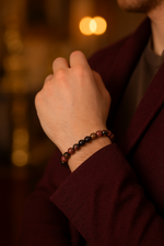 Sertifikalı Rodonit Doğal Taş Bileklik – 6 mm Küre Kesim