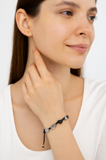 Sertifikalı Rutilli Kuvars Natürel Kesim Doğal Taş Makrome Bileklik