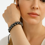 Sertifikalı Trehartz 8 mm Çift Sıra Makrome Doğal Taş Bileklik