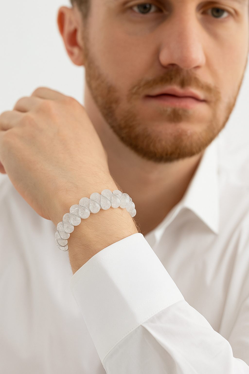 Sertifikalı Necef 8 mm Çift Sıra Makrome Doğal Taş Bileklik