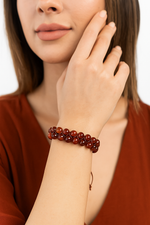 Sertifikalı Madagaskar Akiği 8 mm Çift Sıra Makrome Doğal Taş Bileklik