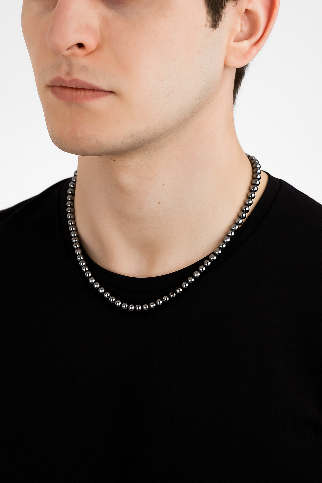 Sertifikalı Trehartz 6 mm Dizi Doğal Taş Kolye