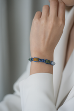 Sertifikalı Yay Burcu Doğal Taş Makrome Örme Bileklik | Pirtash | Özel Üretim