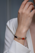 Sertifikalı Aslan Burcu Doğal Taş Makrome Örme Bileklik | Pirtash | Özel Üretim