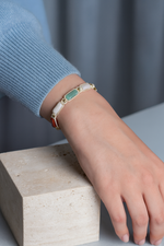 Sertifikalı İkizler Burcu Doğal Taş Makrome Örme Bileklik | Pirtash | Özel Üretim