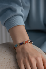 Sertifikalı Başak Burcu Doğal Taş Makrome Örme Bileklik | Pirtash | Özel Üretim