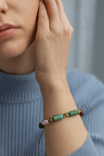 Sertifikalı Yengeç Burcu Doğal Taş Makrome Örme Bileklik | Pirtash | Özel Üretim