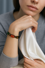 Sertifikalı Akrep Burcu Doğal Taş Makrome Örme Bileklik | Pirtash | Özel Üretim