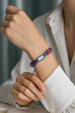 Sertifikalı Terazi Burcu Doğal Taş Makrome Örme Bileklik | Pirtash | Özel Üretim