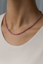 Sertifikalı Pembe Turmalin Doğal Taş Kolye | Pirtash | Özel Üretim