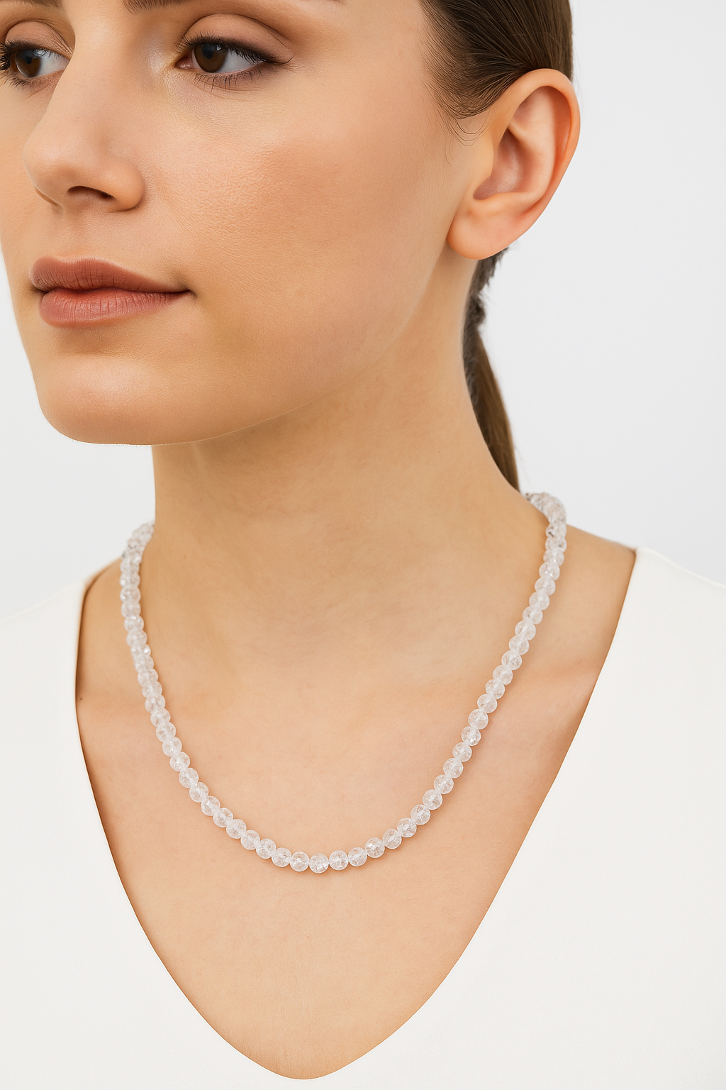 Sertifikalı Necef 6 mm Dizi Doğal Taş Kolye