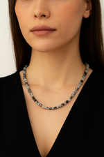 Sertifikalı Rutilli Kuvars 6 mm Dizi Doğal Taş Kolye