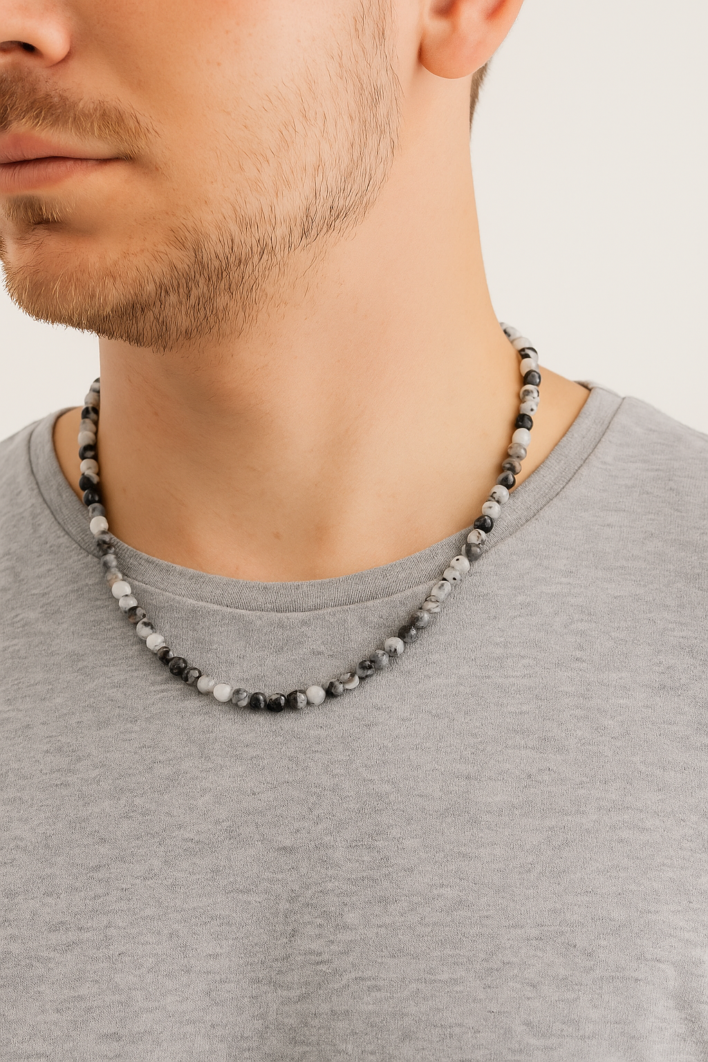 Sertifikalı Rutilli Kuvars 6 mm Dizi Doğal Taş Kolye