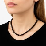 Sertifikalı Dumanlı Kuvars 6 mm Dizi Doğal Taş Kolye