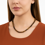 Sertifikalı Kaplan Gözü 6 mm Dizi Doğal Taş Kolye