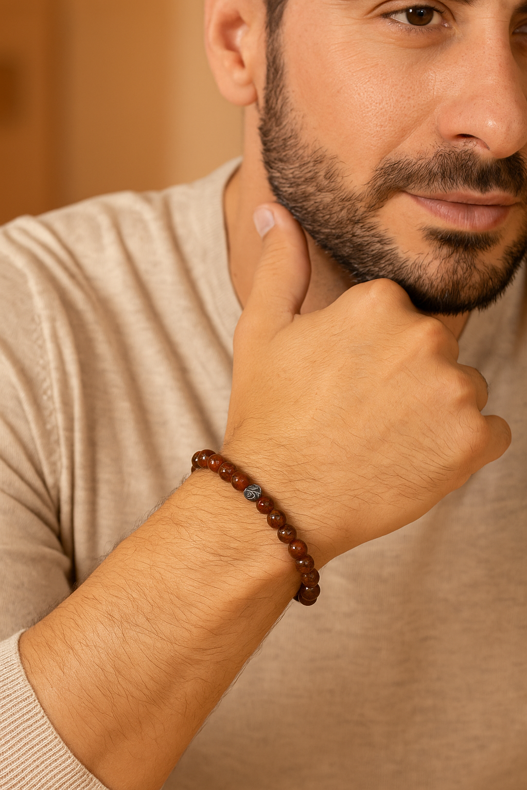 Sertifikalı Yeşil Apatit 6 mm Doğal Taş Bileklik